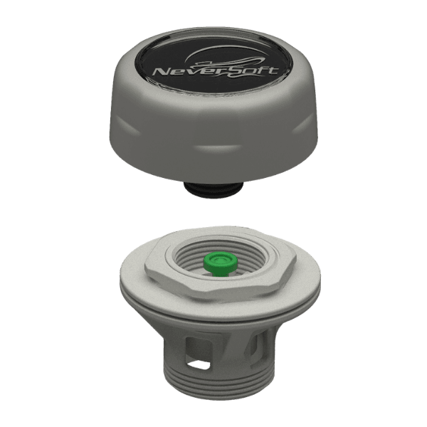 The Neversoft pump shown above a Zodiac valve base.